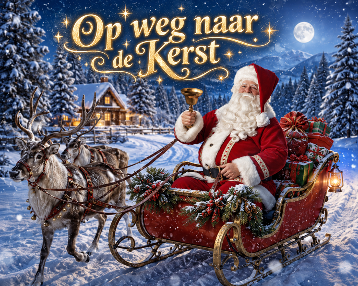 Zingende Kerstman onderweg naar uw kerstmarkt